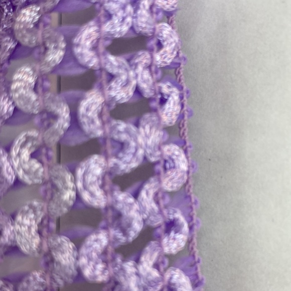 Light Purple Elastic Crochet Trim 1 3/4" 5 Yards Sewing Ribbon Crafts - Picture 4 of 9